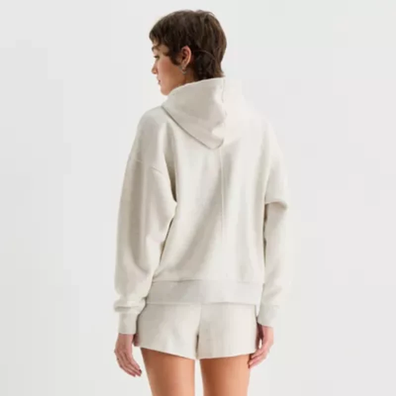 Arizona Womens Juniors Long Sleeve Fleece Active Hoodie