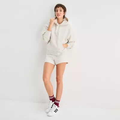 Arizona Womens Juniors Long Sleeve Fleece Active Hoodie