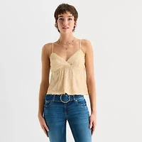 Arizona Womens Juniors V Neck Sleeveless Camisole