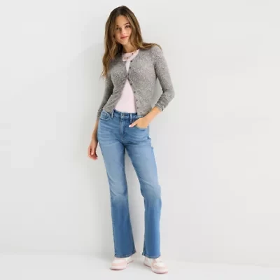 Arizona Womens Juniors High Rise Curvy Fit Jean