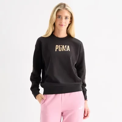 PUMA Womens Crew Neck Long Sleeve Sweatshirt