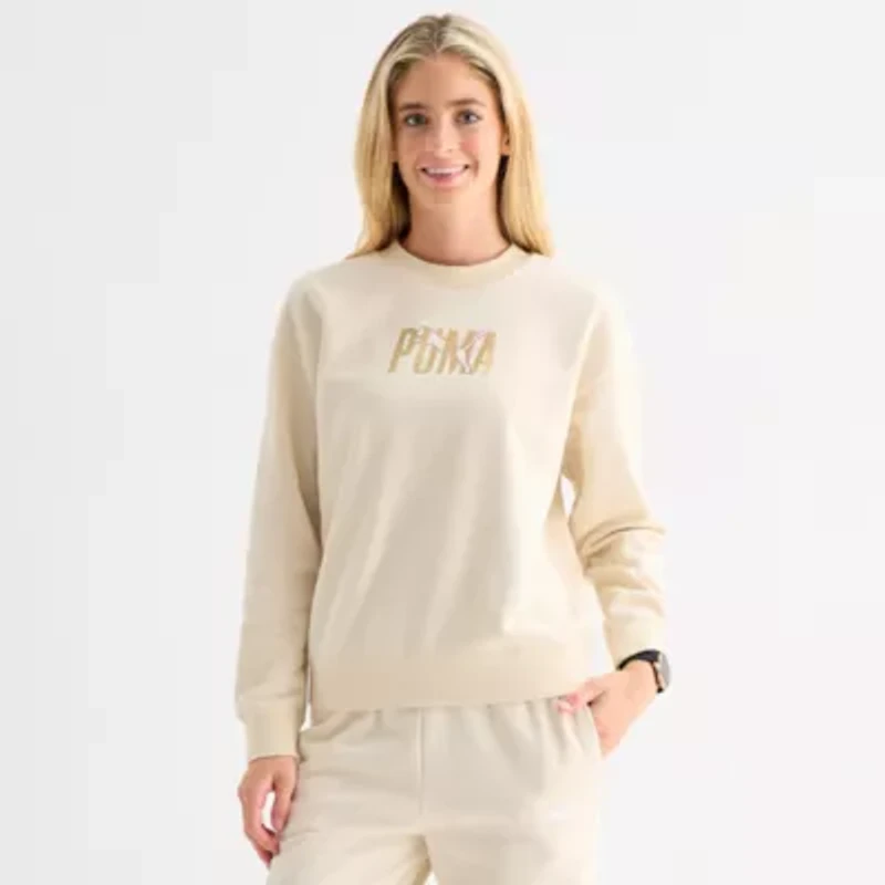 PUMA Womens Crew Neck Long Sleeve Sweatshirt
