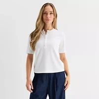 Liz Claiborne Womens Crew Neck Short Sleeve T-Shirt
