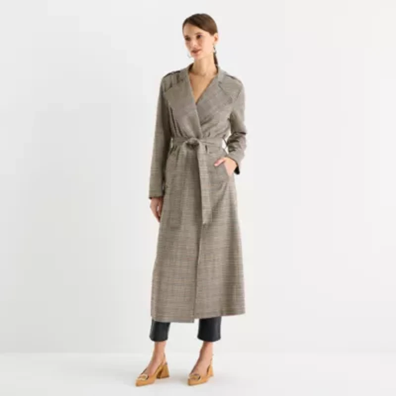 Worthington Womens Midweight Trench Coat