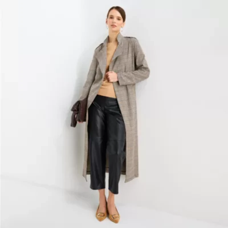 Worthington Womens Midweight Trench Coat