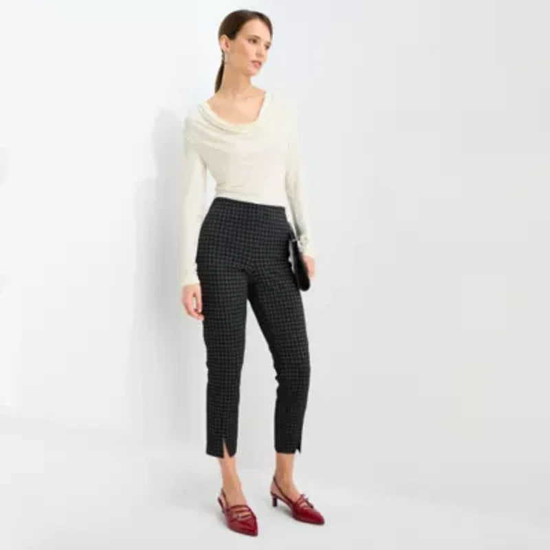 Worthington Womens Skinny Mid Rise Pull-On Pant