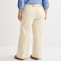 St. John's Bay Womens Plus High Rise Wide Leg Jean
