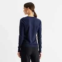 Worthington Womens V Neck Long Sleeve Pullover Sweater