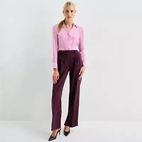 Worthington Womens Cuffed Long Sleeve Regular Fit Button-Down Shirt