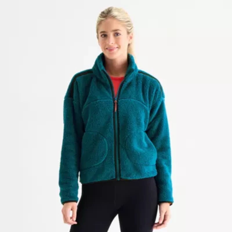 Xersion Womens Midweight Novelty Sherpa Softshell Jacket