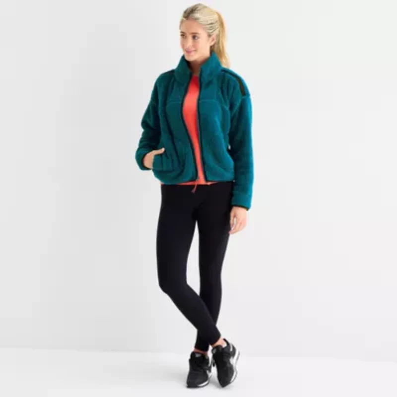 Xersion Womens Midweight Novelty Sherpa Softshell Jacket