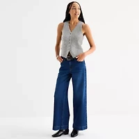 a.n.a Womens V Neck Button Sweater Vest