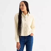 a.n.a Womens Long Sleeve Cuffed Regular Fit Button-Down Shirt