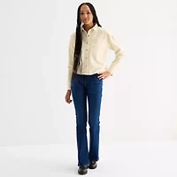 a.n.a Womens Long Sleeve Cuffed Regular Fit Button-Down Shirt