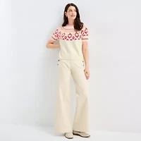 St. John's Bay Womens Crew Neck Short Sleeve Pullover Sweater