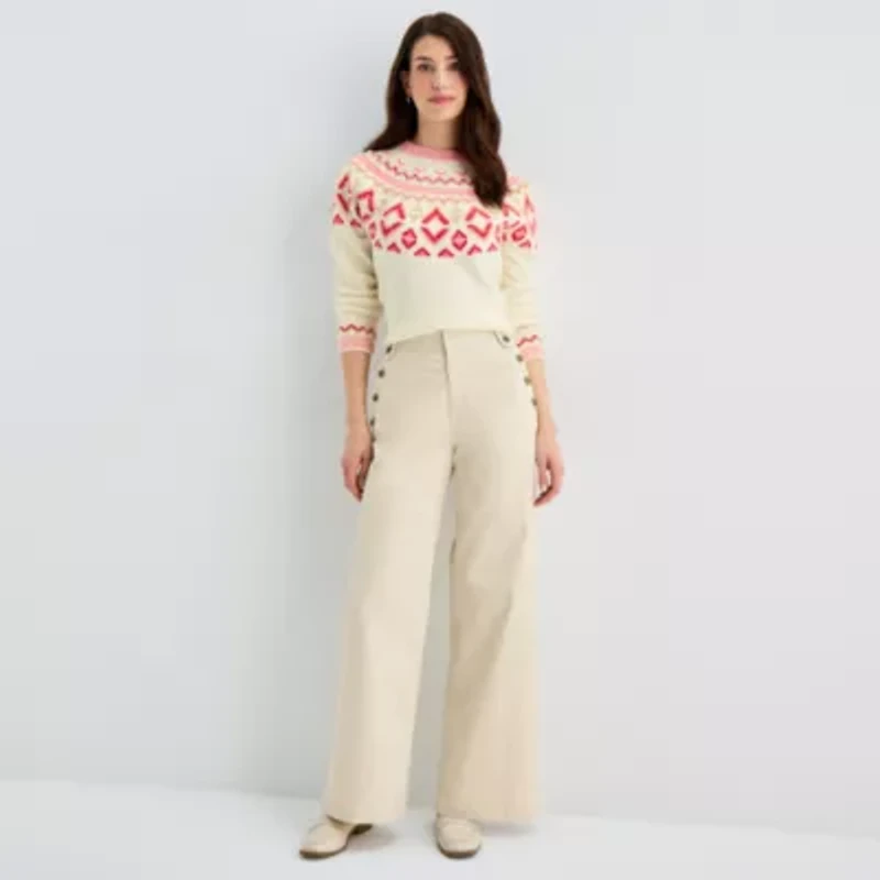 St. John's Bay Womens High Rise Wide Leg Jean