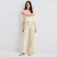 St. John's Bay Womens High Rise Wide Leg Jean