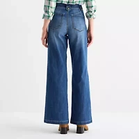 St. John's Bay Womens High Rise Wide Leg Jean