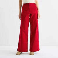St. John's Bay Womens High Rise Wide Leg Jean