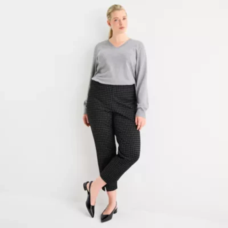 Worthington Plus Womens Pull-On Pant