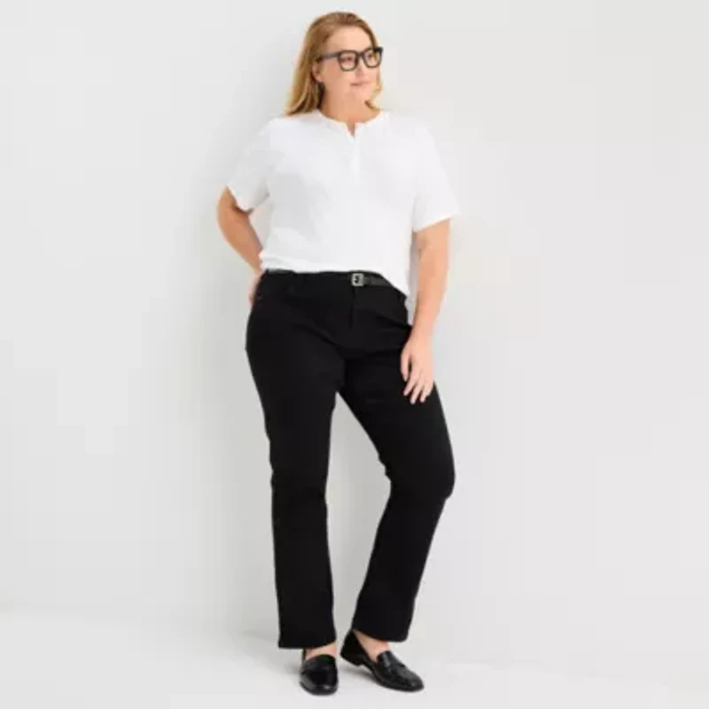 Liz Claiborne Sara Womens Skinny Fit Plus Jean