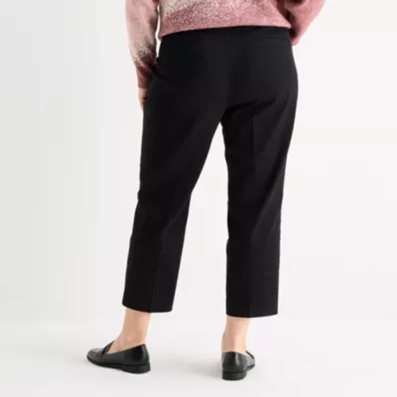 Liz Claiborne Emma Ponte Womens Ankle Mid Rise Pant