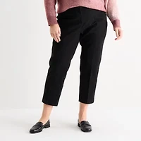 Liz Claiborne Emma Ponte Womens Ankle Mid Rise Pant