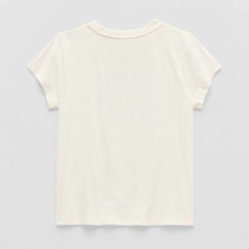 Thereabouts Little & Big Kid Girls Crew Neck Short Sleeve Classic Fit Graphic T-Shirt