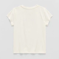 Thereabouts Little & Big Kid Girls Crew Neck Short Sleeve Classic Fit Graphic T-Shirt