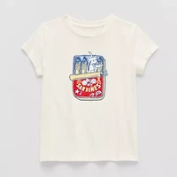 Thereabouts Little & Big Kid Girls Crew Neck Short Sleeve Classic Fit Graphic T-Shirt