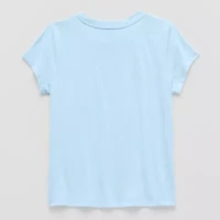 Thereabouts Little & Big Kid Girls Crew Neck Short Sleeve Classic Fit Graphic T-Shirt