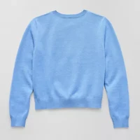 Thereabouts Little & Big Kid Girls Round Neck Long Sleeve Pullover Sweater