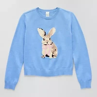 Thereabouts Little & Big Kid Girls Round Neck Long Sleeve Pullover Sweater