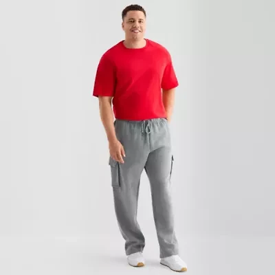Xersion Quick Dry Cotton Fleece Mens Regular Fit Big and Tall Active Cargo Pant