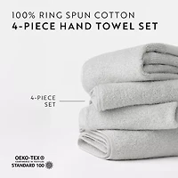 Hotel-Quality 4 Piece Hand Towel Sets - 100% Cotton