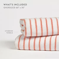 Casual Comfort Cabana Stripe 2 Pack Beach Towel