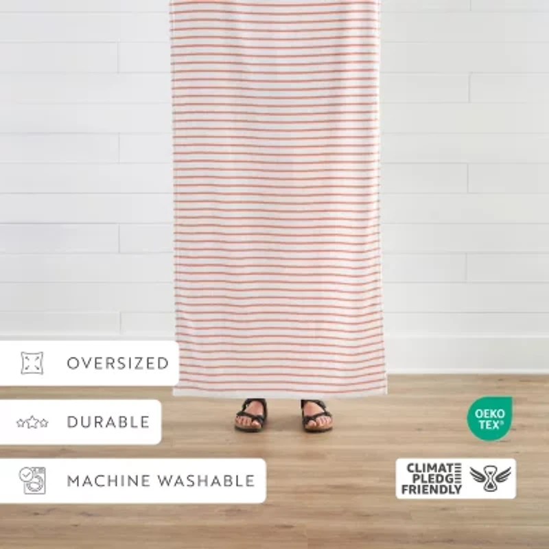 4-Pack Cabana Stripe Beach Pool Towels - 100% Absorbent Cotton, 30 X 70