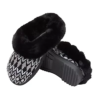 Dearfoams Hannah Festive Knit Womens Memory Foam Clog Slippers