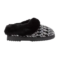 Dearfoams Hannah Festive Knit Womens Memory Foam Clog Slippers