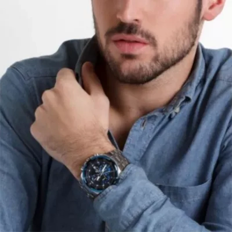 Casio Ediface Mens Silver Tone Stainless Steel Bracelet Watch Efr539d-1a2v