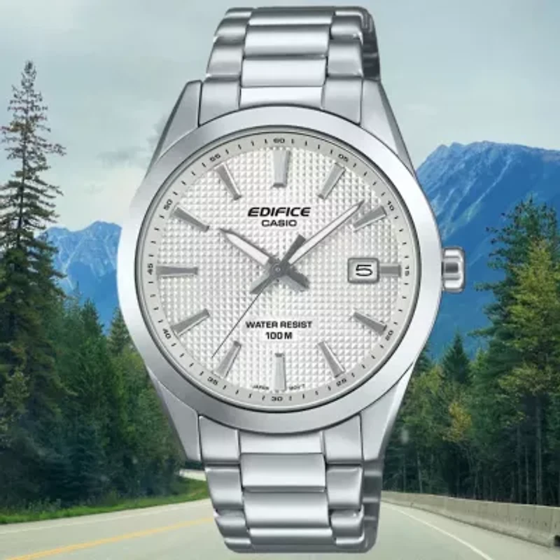 Casio Ediface Mens Silver Tone Stainless Steel Bracelet Watch Efv160d-7av