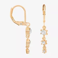 Bijoux Bar Delicates Gold Tone Womens Glass Round Drop Earrings