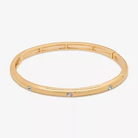 Bijoux Bar Delicates Gold Tone Womens Glass Round Stretch Bracelet
