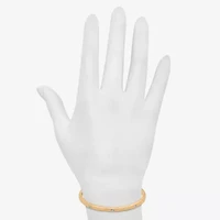 Bijoux Bar Delicates Gold Tone Womens Glass Round Stretch Bracelet