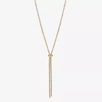Bijoux Bar Delicates Gold Tone Womens Glass 24 Inch Y Necklace
