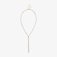 Bijoux Bar Delicates Gold Tone Womens Glass 24 Inch Y Necklace