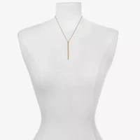 Bijoux Bar Delicates Gold Tone Womens Glass 24 Inch Y Necklace