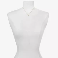 Bijoux Bar Delicates Gold Tone Womens Glass Round 16 Inch Pendant Necklace