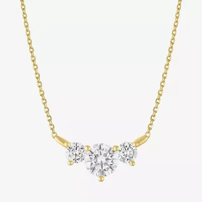 G-H / Si2-I1) Womens / CT. T.W. Lab Grown White Diamond 10K Gold 18 Inch Pendant Necklace