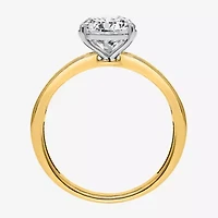 I, Si2 Womens 2 CT. T.W. Lab Grown White Diamond 10K Gold Round Side Stone Engagement Ring